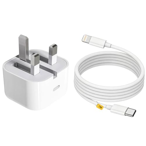 iPhone 14 13 12 11 Charger Fast Charge, 20W Apple Fold USB-C Power Adapter Plug and Lightening Cable for i Phone 14 Plus 14 Pro Max 12 Pro XS XR 8, iPad 7th 8th 9th 2021, 1M PD Charging lead with Head