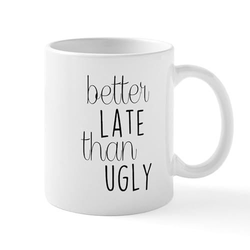 Taza de cerámica de 11 oz blanco miniatura 1
