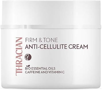 Thracian Firm & Tone Anti-Cellulite Massage Cream with Bio Essential Oils and Caffeine, Slimming, Firming, Tightening Fat Burner, 200 ml, 6.8 Fl Oz