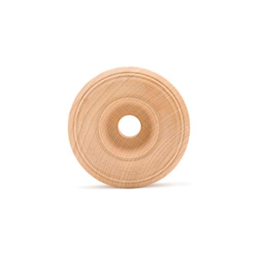 image for Mini Wood Wheels Treaded Style, 1-1/2 Inch Diameter, Pack of 50, for C