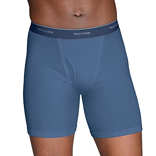 Fruit of the Loom, 12 Pack Random, Mens Underwear, Size Medium, Cotton Underwear, Boxer Briefs with Fly, Tag Free2