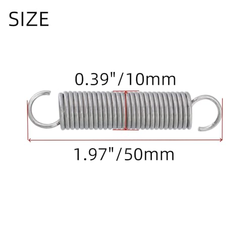 Image of Mcredy 6 Pcs Small Springs Stainless Steel 1.97 inch Extension Springs Assortment Kit with Hook Ends Tension Spring for DIY Projects Bicycles Repairs