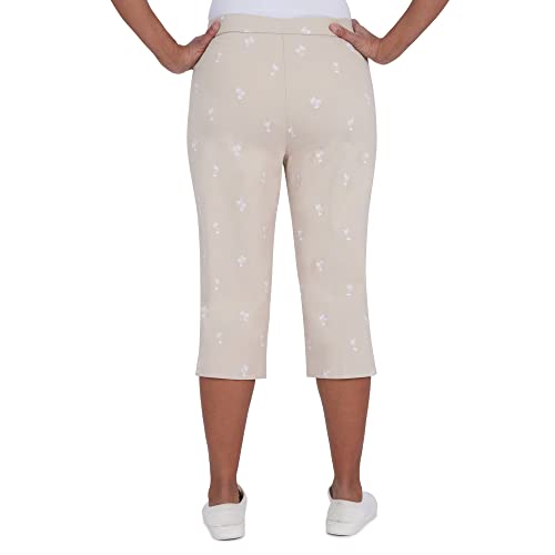 Alfred Dunner Women's Petite Palm Tree Pull-On Capri2