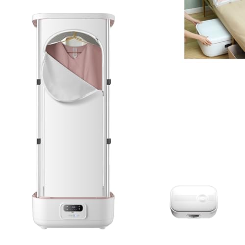 DHMYDPDZ Máquina Automática para Planchar y Doblar, Planchadora de Camisas 900W con Función de Vapor - Secadora de Ropa Plegable, Temporizador y Pantalla Táctil Digital