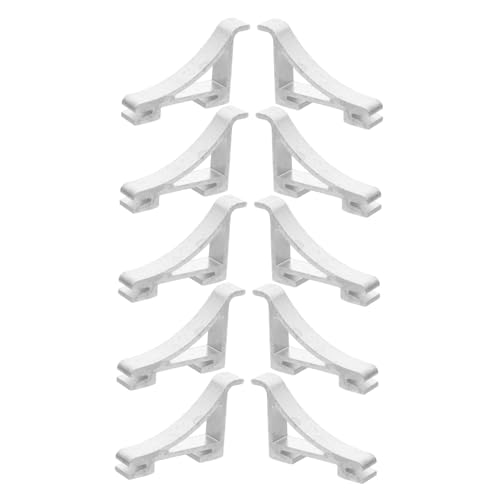 SEWACC 10 Piezas Clip de Estante de Refrigerador Aluminio de Soportes para Estantes de Congelador y Frigorífico Fijación Segura y para Diversos de Refrigeradores