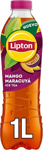 Lipton Té helado con sabor a mango maracuyá, botella de 1 litro (Paquete de 6)