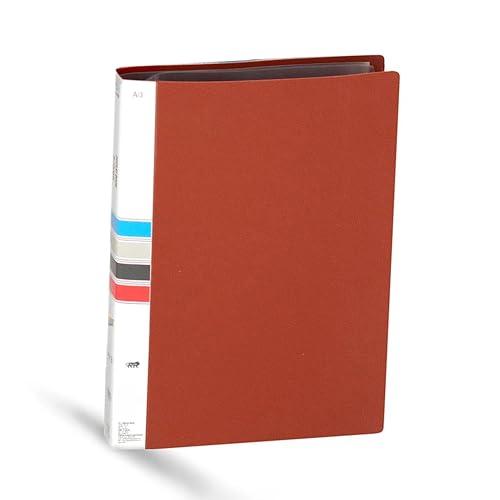 Image of TULMAN 10 Pockets Bound A3 Size Presentation Display Book Portfolio File Binders with Plastic Clear Sleeves Document Organizer for Music Sheets Artwork Drawing for School Office - (Color May Vary)