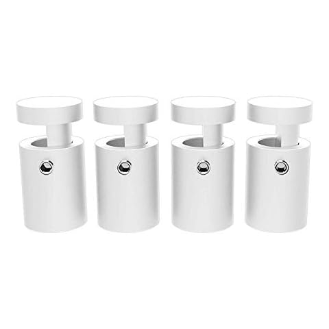 TOPNIKE Side Clamp Standoffs 3/4" x 1" Satin Aluminum, Edge Grip Standoffs for Glass, Burglarproof Sign Standoff, Standoffs Hardware, for Acrylic, Glass, PVC, Glass Panel with 2 pcs Spacers, Pack of 4 Cover