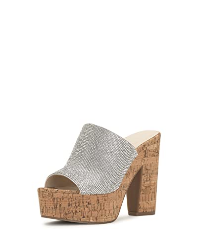 Jessica Simpson Women's Shelbie Block Heel Wedge Sandal, Silver, 12 #TOP30