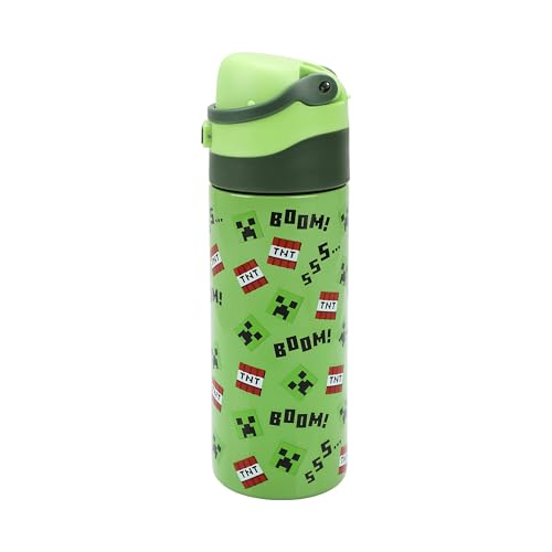 Image of Minecraft Boom Green 24 Oz Stainless Steel Water Bottle