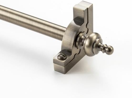 Zoroufy Sovereign Stair Rod Collection | 1/2" Solid Rods with Urn Finials (Antique Pewter, 48")
