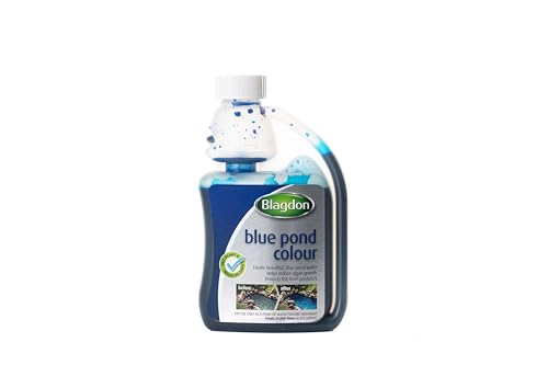 Blagdon Blue Pond Water Colour Reduces Algae Growth Helps Protect Fish from Predators 250ml treats 31 000 litres