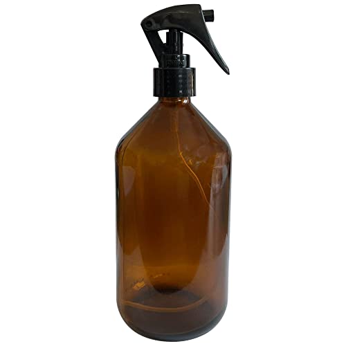 Frasco De Vidro Âmbar 500ml Com Borrifador Mini Gatilho HOME SPRA...