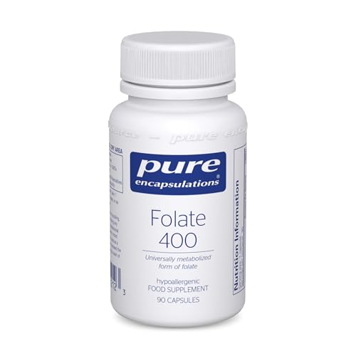 Pure Encapsulations Folate 400 - Folate Folic Acid Fertility - 90 Capsules