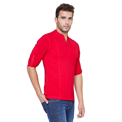 Image of Identiti Long Sleeves Solid Slim Fit 100% Viscose Casual Shirt /Kurta for Men