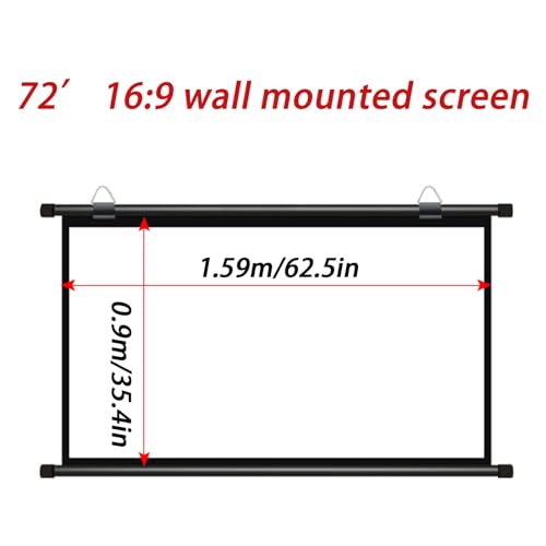 Pantalla de proyección manual 72 pulgadas 16:9 miniatura 5