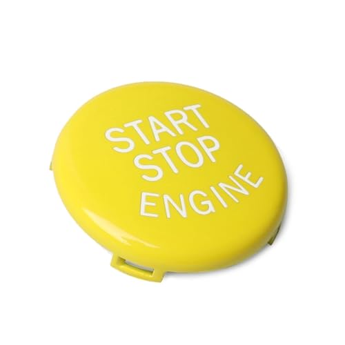 Cache-bouton de démarrage de voiture jaune pour châssis BMW E90 E60 E84