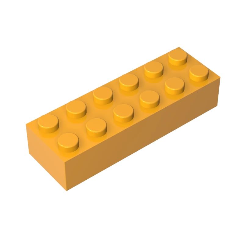 XYEIUGO 44237 Basic Bricks Brick 2x6, Bright Light Orange, 10 PCS — image 1