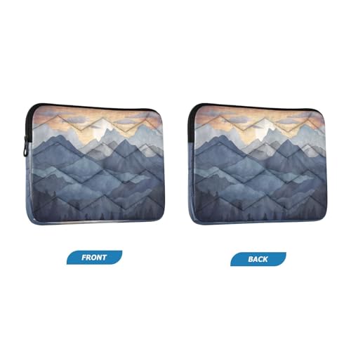 Funda para portátil con paisaje montañoso acuarela 13-14 pulgadas miniatura 2