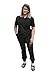 Zam Imports Unisex Men's Women's Joggers Scrub Set Medical Nursing Stretch Flex V-Neck Jogger Scrubs Available in Over 20 Colors (Black, X-Small)