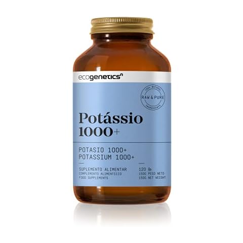Ecogenetics Potasio 1000+ | Potasio en Pastillas, 120 Cápsulas Cover