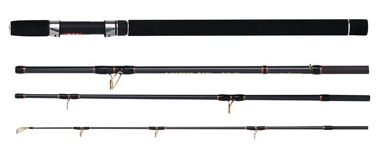WFT Sea Sparrow Travel Lot de 4 cannes à pêche de voyage pour pollack, cabillaud, flétan et lieu noir, 216 cm de long, canne à pêche norvégienne, canne en bateau pour la pêche en mer (Pollack Jigger 4