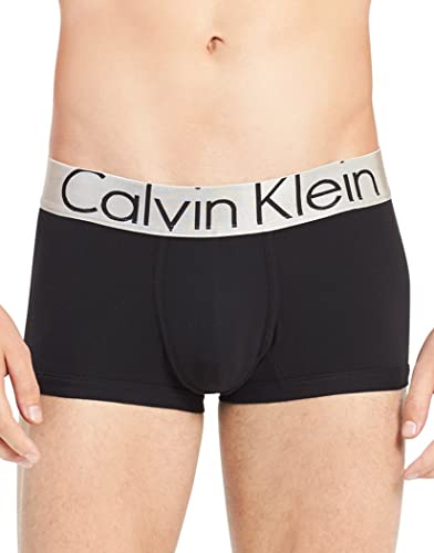 Calvin Klein Men's Underwear Steel Micro Low Rise Trunks Underwear, -black/black/black, M