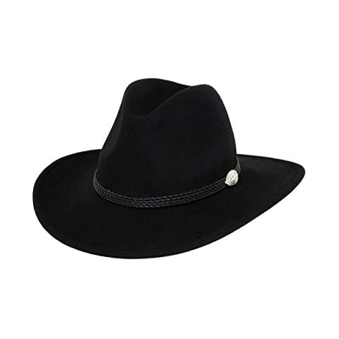 Outback Trading Co Men's Co. Shy Game Upf50 Sun Protection Crushable Wool Hat Black Medium Cover