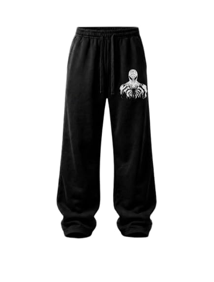 Men's Printed Baggy Track Pants | Relaxed Fit Casual Lower with Side Pockets-picture-29
