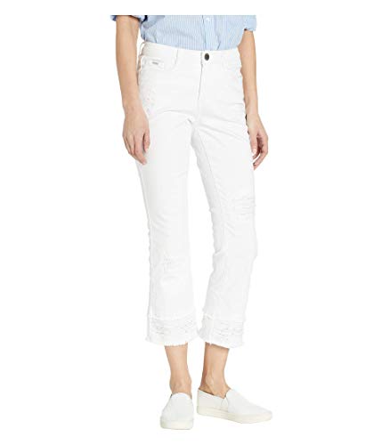 FDJ French Dressing Women s Olivia Slightly-Flared Cropped Jean with Pearly Frayed Hem
