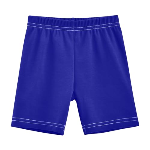 CHIFIGNO Girl's Bike Shorts Breathable Cartwheel Shorts Kids Under Dress Dance Short Dark Blue Size 8