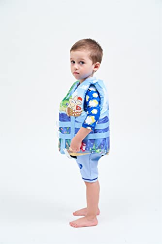 Colete salva-vidas infantil flutuante para meninas jaqueta para meninos maiô protetor solar flutuant