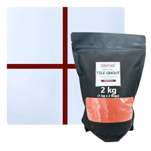 Image of DESTINE Tile Grout, Cement and Polymers, Waterproof, 2 Kilograms, Terracotta
