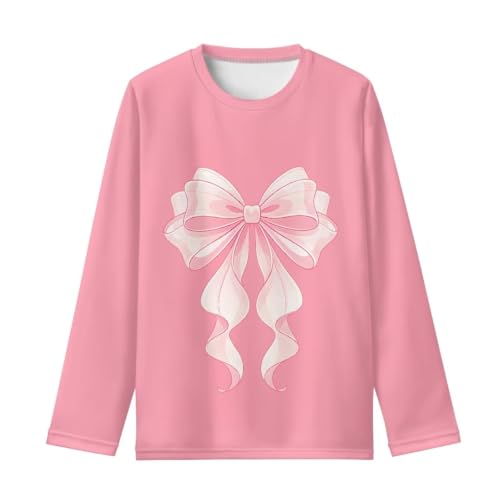 Image of Girls Long Sleeve T Shirt Cute Cartoon Crewneck Shirt for Kids 3-16Y Fall Winter Clothes