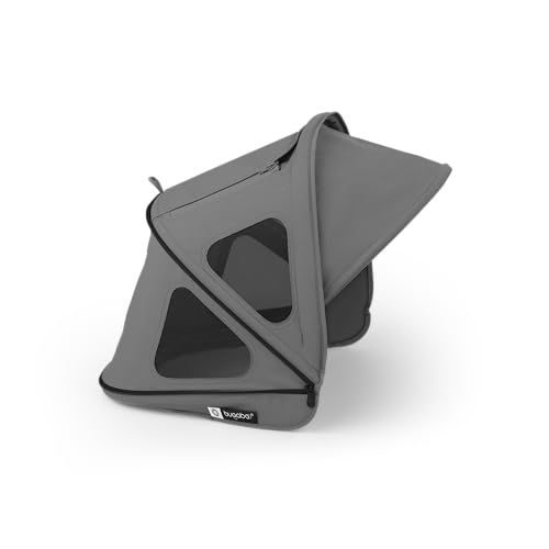Bugaboo Dragonfly Breezy Sun Canopy Stroller Accessory with UPF 50+ Sun Protection and Ventilation Panels, Moon Grey