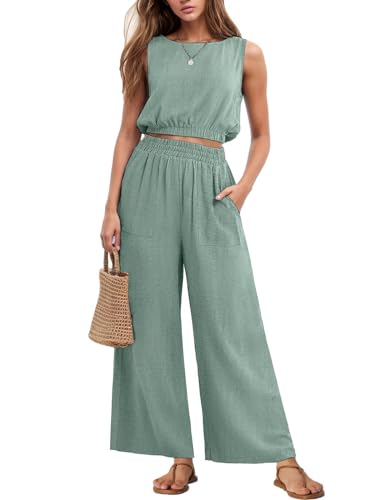 GRECERELLE Women's 2 Piece Outfits 2026 Summer Sets for Women