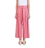 elysium  Alysi - Donna Pantalone con Pieghe peonia Vita Alta 109136 P9040 Peony - Taglia 42