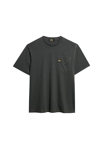 T-shirt mixte Superdry avec coutures contrastées et poche poitrine élégante
