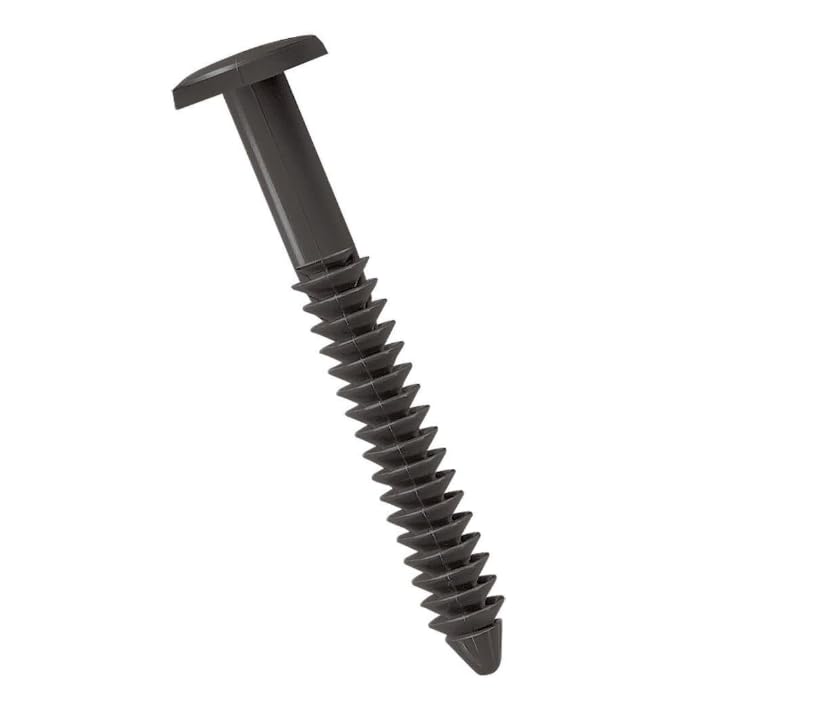 Window Shutters Panel Peg Lok Pin Pegs Screws Spikes Anchor3 inch 60 Pack Fasteners (Tuxedo Grey) WindowPro Exterior Vinyl Shutter Hardware Made in USA