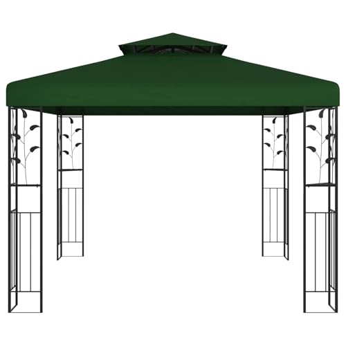 Tonnelle 3 x 3 x 2,68 m Vert polyester et acier