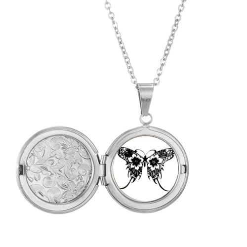 Collier médaillon chinois ailes florales idéal pour soirée chic