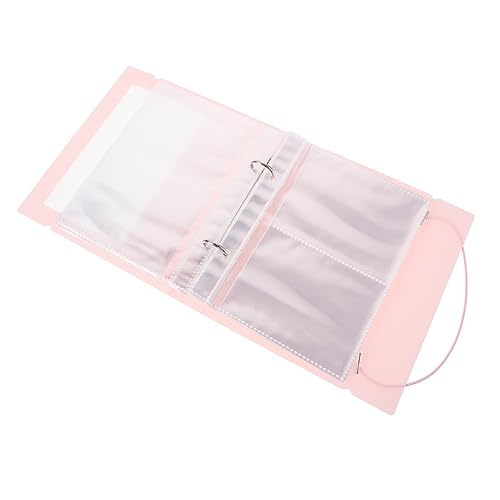 Beaupretty Album Fotografico Trasparente in Raccoglitore Per Carte Collezionabili Portafoto Portaalbum Per Cartoline Album Per Foto Piccolo Organizer Multitasche Per Foto Protezione Cartoline