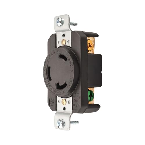 2620 30 Amp 220V-250V Outlet Compatible with Leviton Outlets, NEMA L6-30R 30A 250V Heavy Duty Socket, Nema 30Amp 220V 230V 240V 250V 2P 3W Flush Mount Locking Receptacle for Leviton 2620 Outlet