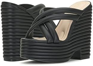 Jessica Simpson Women's Citlali Platform Wedge Sandal, Black, 7 | Image 6