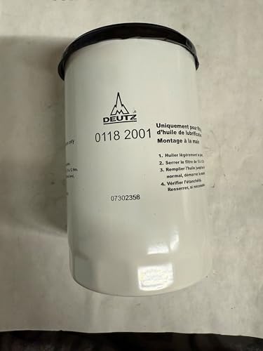 Oil Filter, 0118 2001 Spin-On Type, White, Lubrication System Component, OEM