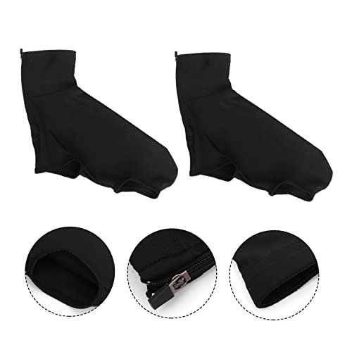 Cubiertas para zapatos de ciclismo Mipcase, negras, talla grande, con cremallera fácil de colocar y quitar, protección contra arañazos miniatura 3