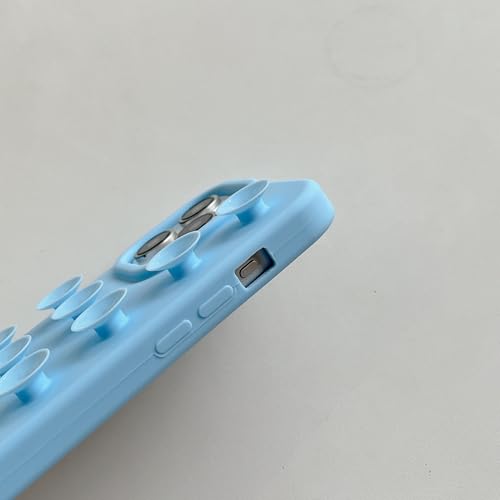 Coque iPhone 13 Pro violette en silicone souple à motif ventouse amusant - 4