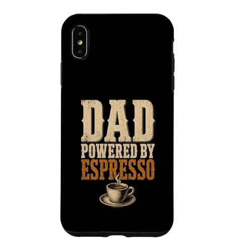 Dad Powered By Espresso Funny Coffee Lover Fathers Day �X�}�z�P�[�X iPhone XS Max �p