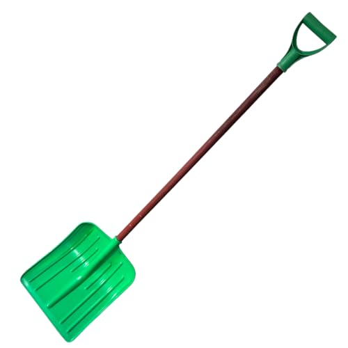 pokm toolsmarket Pelle à neige en plastique de 35 cm sans bord métallique de 140 cm avec manche - Pelle à neige fine pour balcon, escaliers et terrasse - Protège le sol