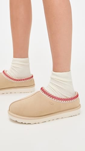 Image of UGG Women's Tasman Ii Slipper, Sand /Dark Cherry, 12